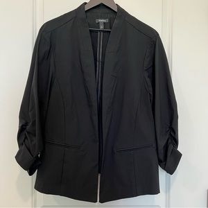 Torrid Ruched Sleeve Professional Blazer Jacket Black Size 3